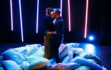 Claire Lams (Nadia) and Jon Foster (Daniel) in Rust, Bush Theatre - photo by Helen Murray