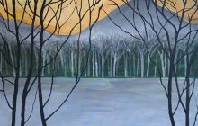 Tangerine Sky, Rosie Playfair (Acrylic on canvas)