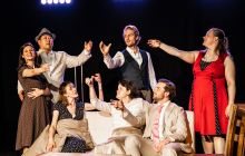 The cast of The Glass Imaginary,  the Improvised Play company