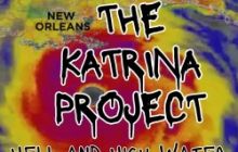 Swirling colours with text saying: The Katrina Project: HIgh or Hell Water