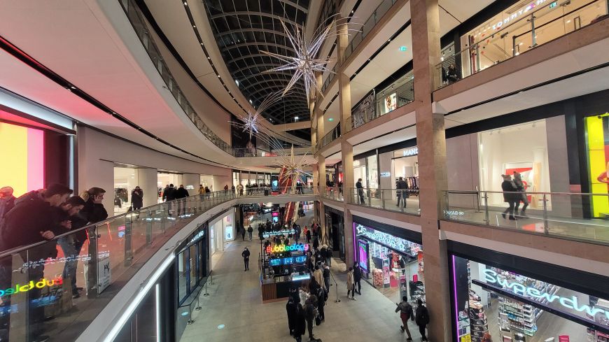 St James Quarter view from the second floor
