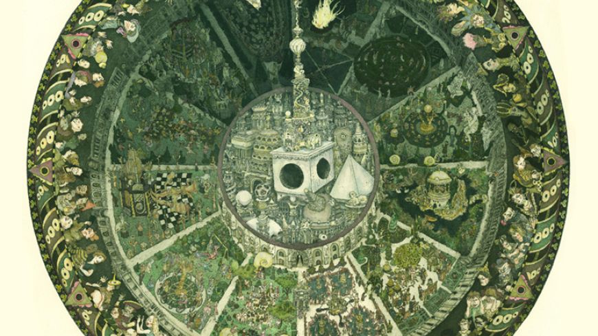 Robert Powell, The Clock, etching and watercolour, 2025. 